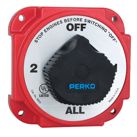 Perko Heavy Duty Battery Selector Switch wAlternator Field Disconnect