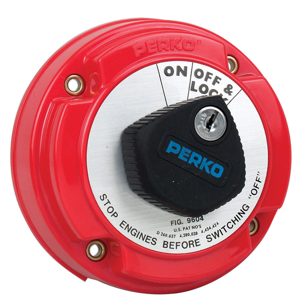 Perko Medium Duty Main Battery Disconnect Switch wAlternator Field Disconnect  Key Lock