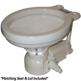 Raritan Sea Era Electric Toilet  Household Style  Integral Pump  Straight  90 Discharge  12v