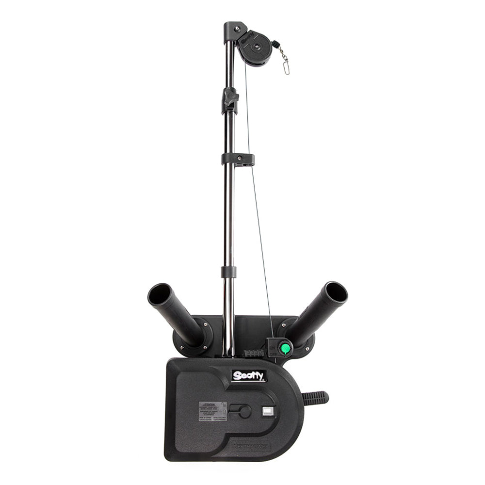 Scotty 1116 Propack 60 Telescoping Electric Downrigger w Dual Rod Holders and Swivel Base