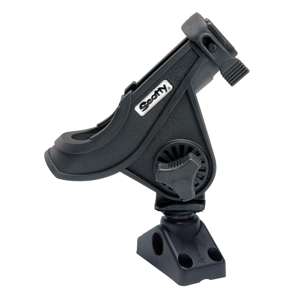 Scotty 280 Bait CasterSpinning Rod Holder w241 DeckSide Mount  Black