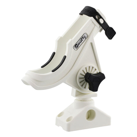 Scotty 280 Bait CasterSpinning Rod Holder w241 DeckSide Mount  White