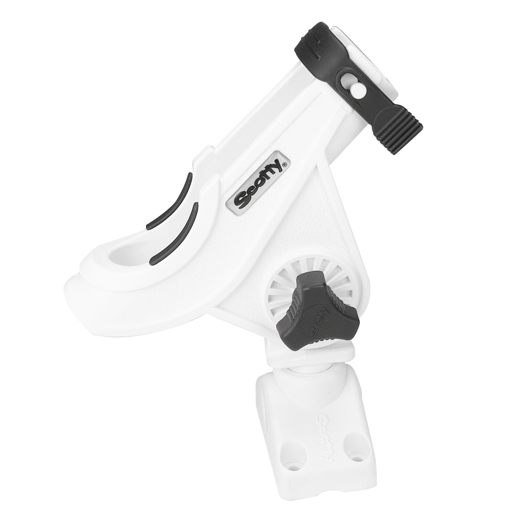 Scotty 280 Bait CasterSpinning Rod Holder w241 DeckSide Mount  White