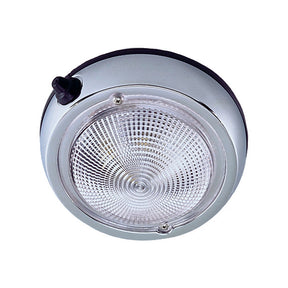 Perko Surface Mount Dome Light  3 34 OD 3 Lens  Chrome Plated