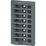 Blue Sea 4378 WeatherDeck Water Resistant Circuit Breaker Panel  8 Position  Grey
