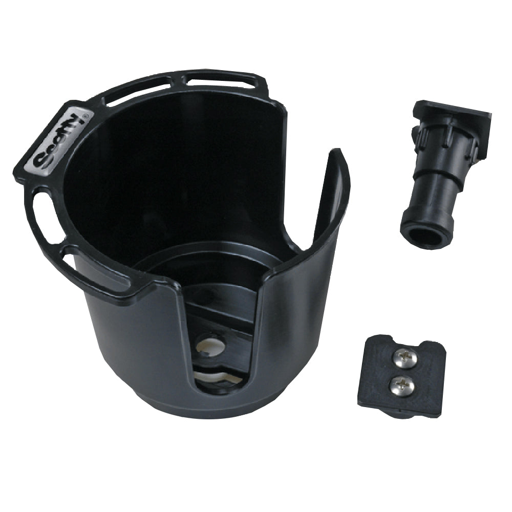 Scotty 311 Drink Holder wBulkheadGunnel Mount  Rod Holder Post Mount  Black