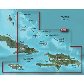 Garmin BlueChart g3 HD  HXUS029R  Southern Bahamas  microSDSD