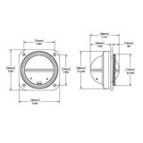 Ritchie V527 Kayak Compass  Bulkhead Mount  White Dial