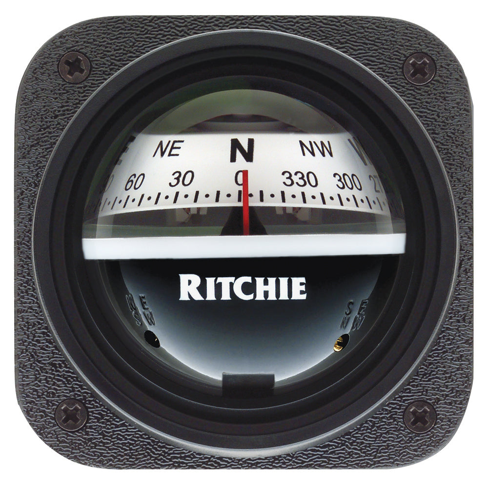 Ritchie V527 Kayak Compass  Bulkhead Mount  White Dial