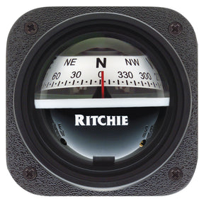 Ritchie V527 Kayak Compass  Bulkhead Mount  White Dial