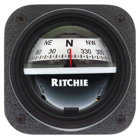 Ritchie V527 Kayak Compass  Bulkhead Mount  White Dial