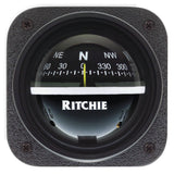 Ritchie V537 Explorer Compass  Bulkhead Mount  Black Dial