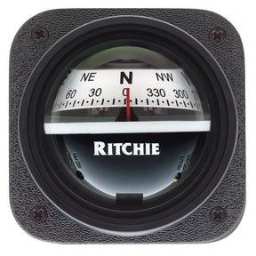 Ritchie V537W Explorer Compass  Bulkhead Mount  White Dial