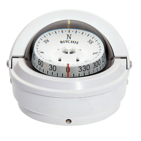 Ritchie S87W Voyager Compass  Surface Mount  White