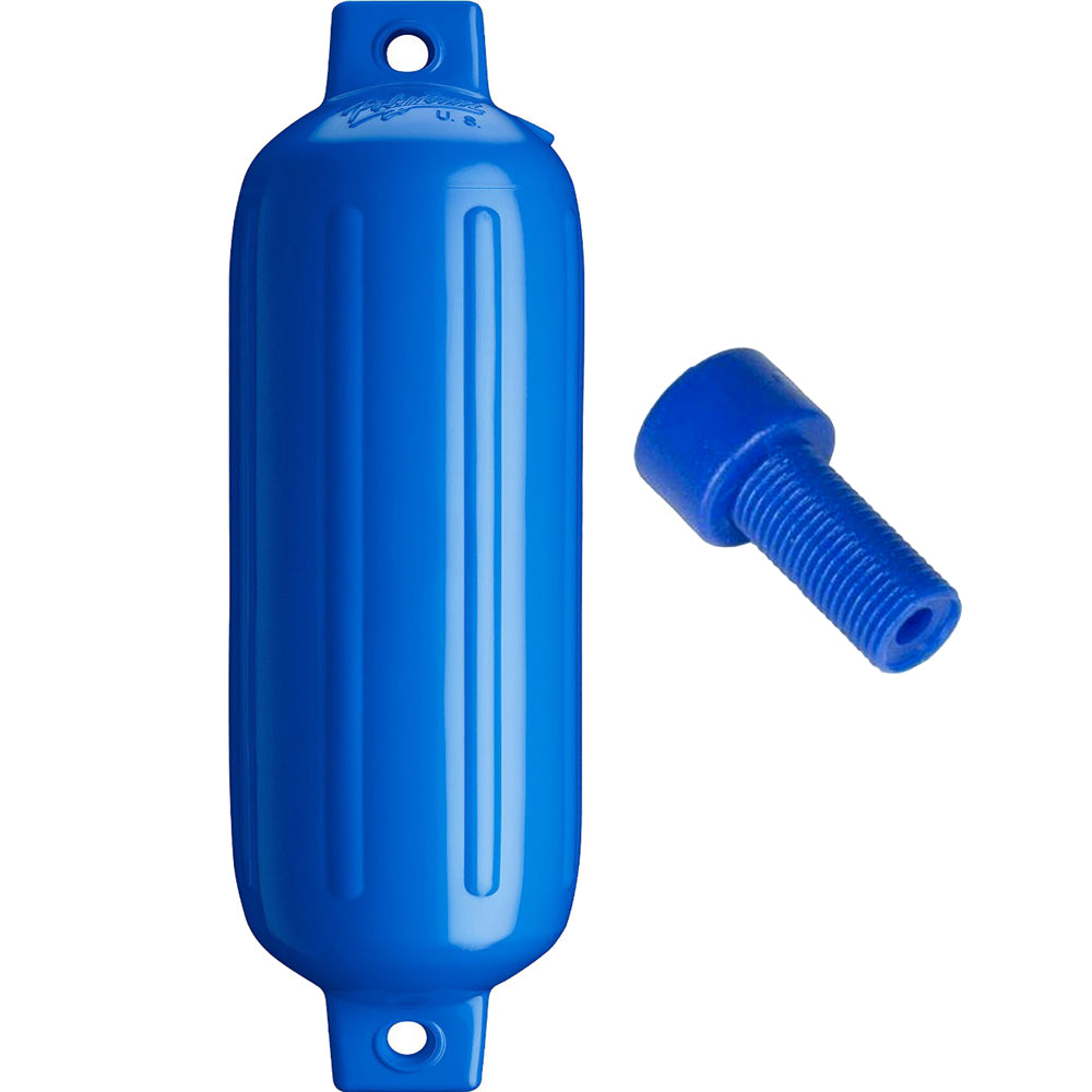 Polyform G4 Twin Eye Fender 65 x 22  Blue wAdapter