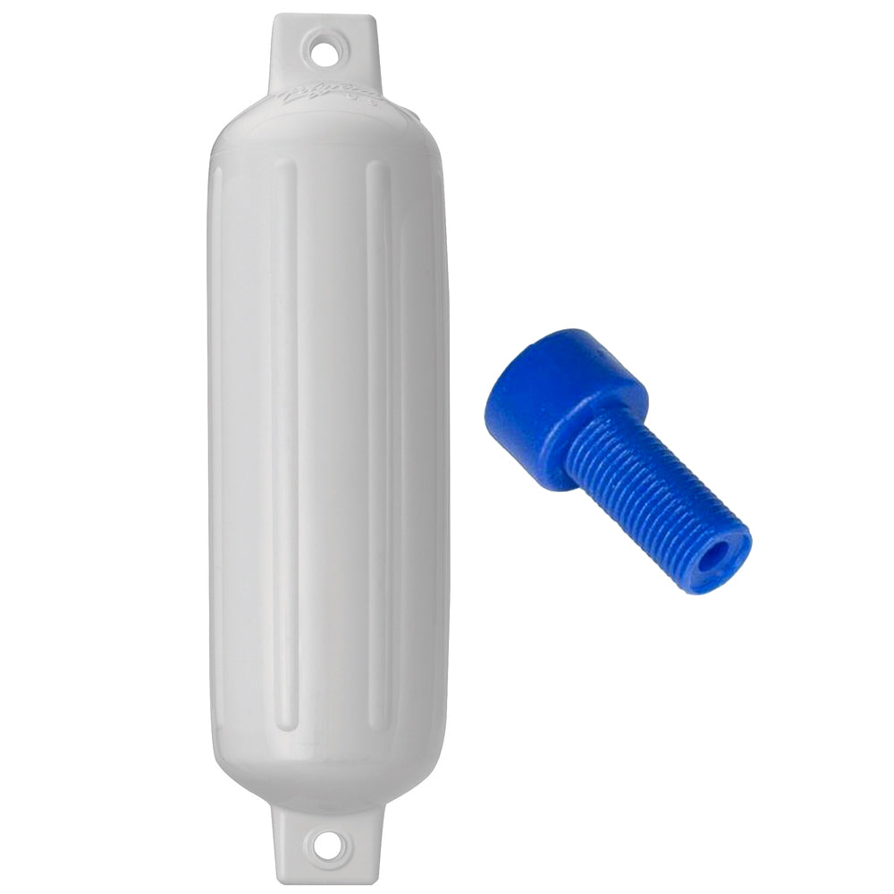 Polyform G4 Twin Eye Fender 65 x 22 White wAdapter