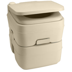 Dometic 965 MSD Portable Toilet wMounting Brackets  5 Gallon  Parchment