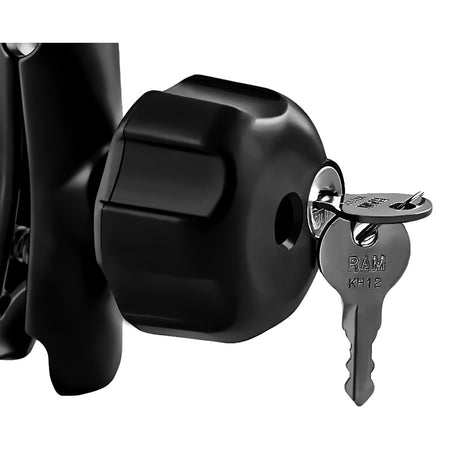 RAM Mount Knob wKeyed Lock  14  20 Brass Hole
