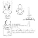 Scanstrut DS21AS Vertical Cable Seal  Stainless Steel