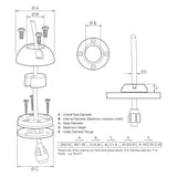 Scanstrut DS21BS Vertical Cable Seal  Stainless Steel