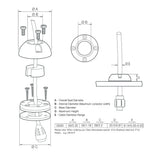 Scanstrut DS30S Vertical Cable Seal  Stainless Steel
