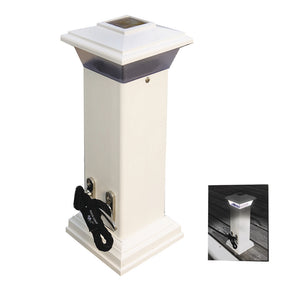 Dock Edge Cleatlite Solar Dock Light wSS Mooring Cleat 12