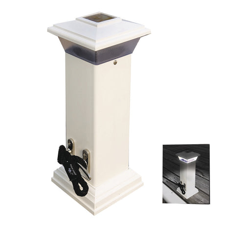 Dock Edge Cleatlite Solar Dock Light wSS Mooring Cleat 12