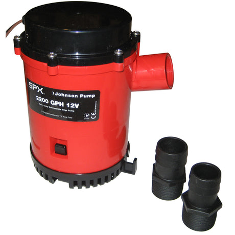 Johnson Pump 2200 GPH Bilge Pump 118 Hose 12V Threaded Port