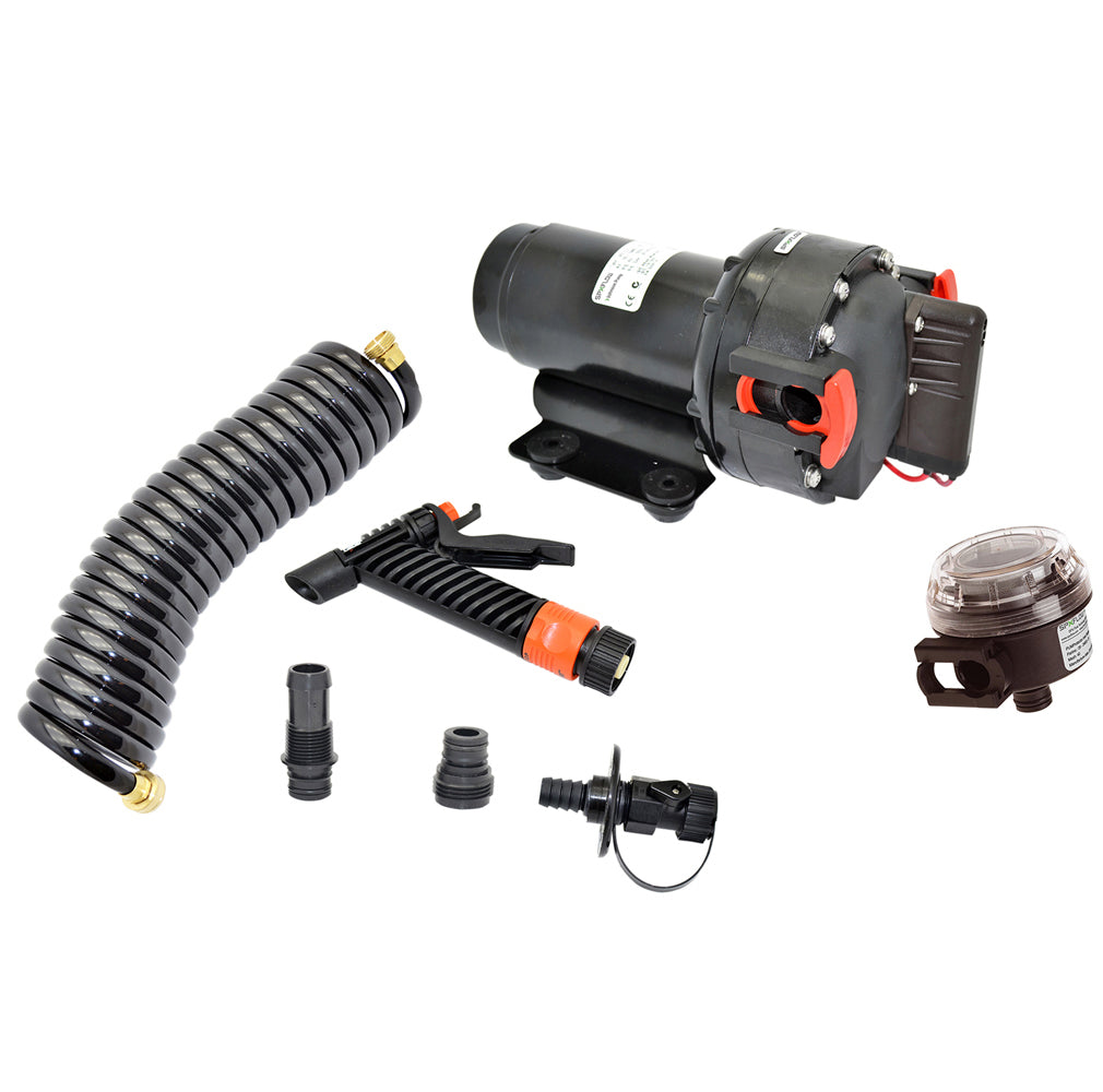 Johnson Pump Aqua Jet 52 GPH Washdown Pump Kit wHose  12V