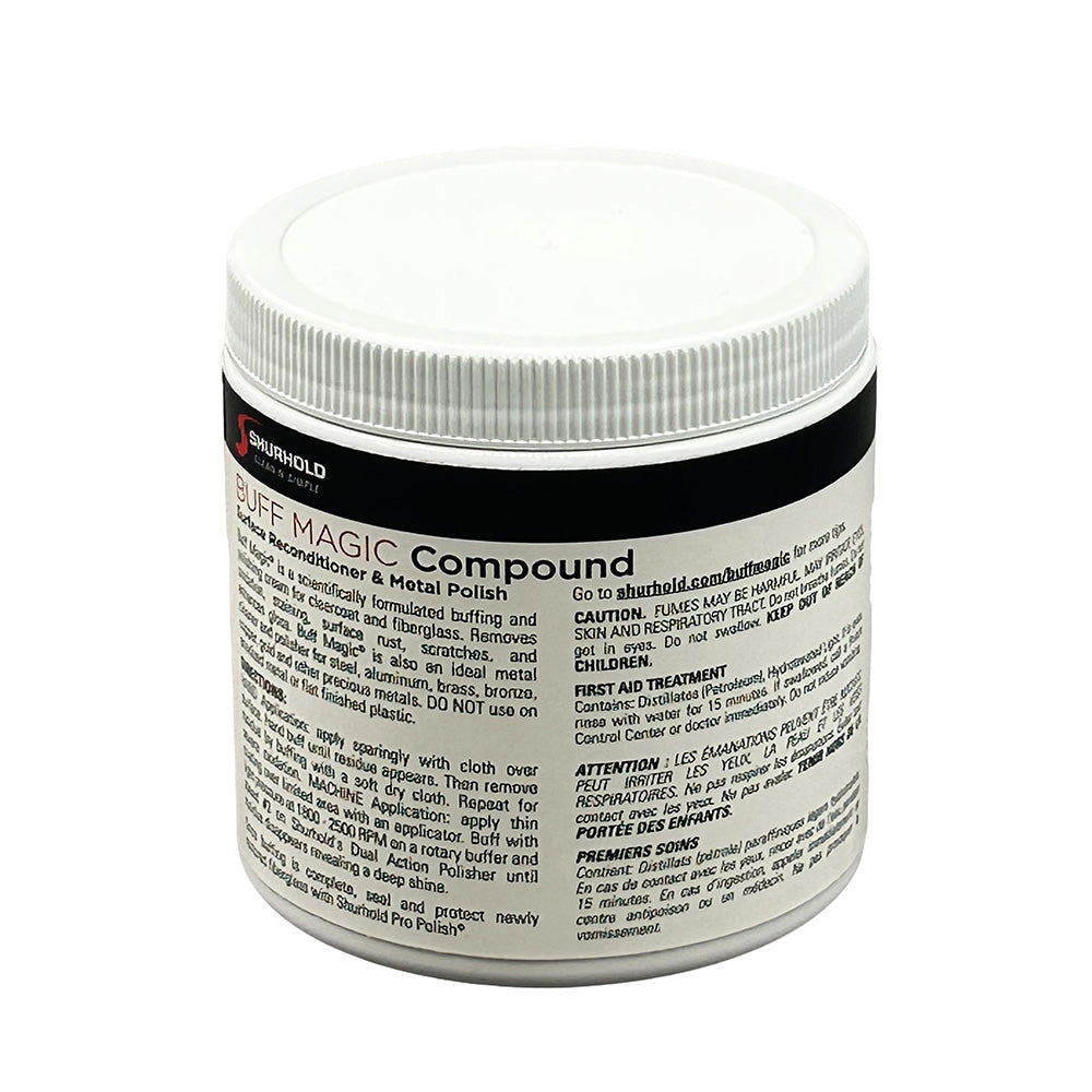 Shurhold Buff Magic Compound Surface Reconditioner  Metal Polish  22oz YBP0101