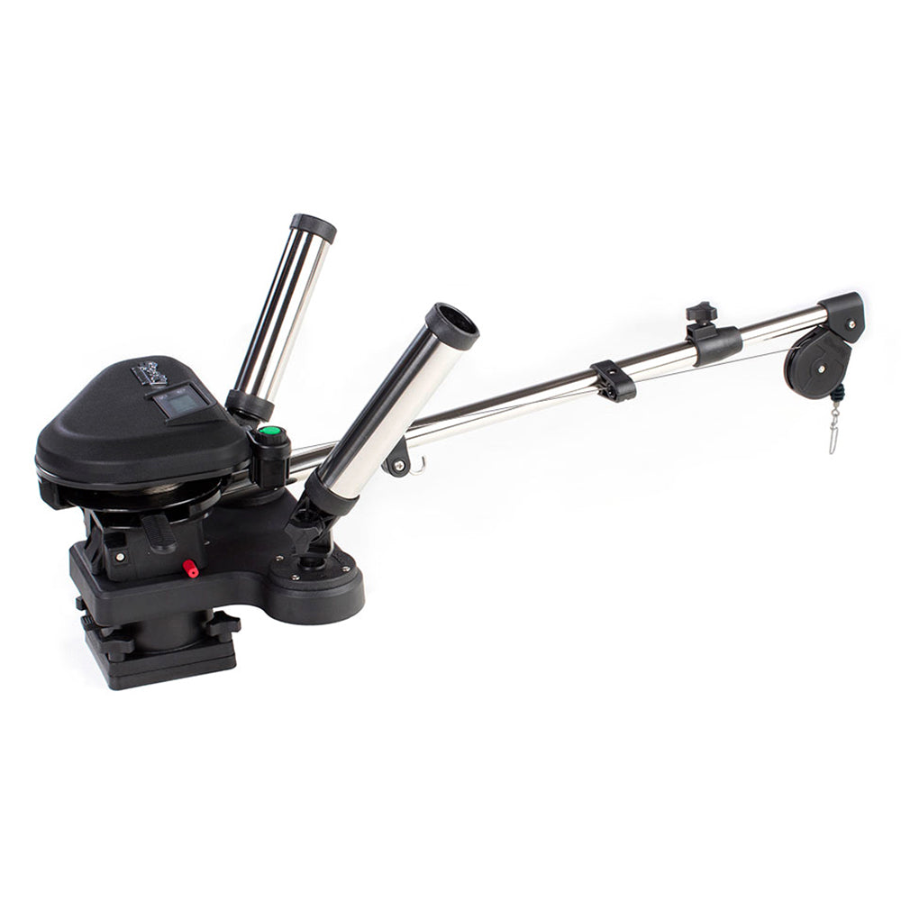 Scotty 2116 HP Depthpower Electric Downrigger 60 SS Telescoping Boom wSwivel Base  Dual Rod Holder