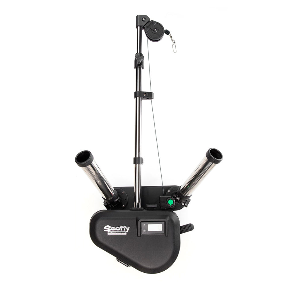 Scotty 2116 HP Depthpower Electric Downrigger 60 SS Telescoping Boom wSwivel Base  Dual Rod Holder