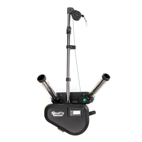 Scotty 2116 HP Depthpower Electric Downrigger 60 SS Telescoping Boom wSwivel Base  Dual Rod Holder