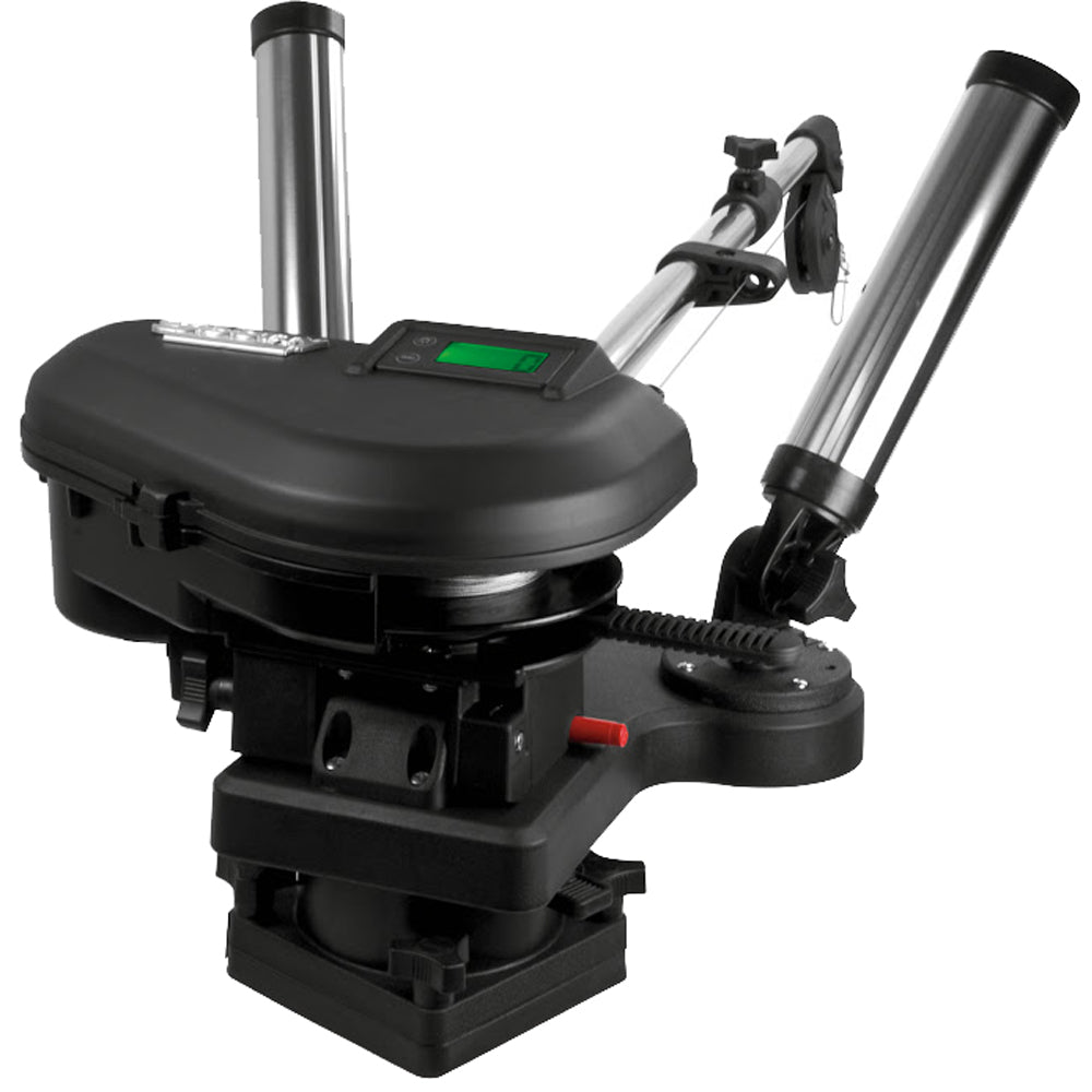 Scotty 2116 HP Depthpower Electric Downrigger 60 SS Telescoping Boom wSwivel Base  Dual Rod Holder