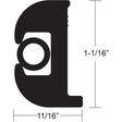TACO Flex Vinyl Rub Rail Kit  Black wBlack Insert  50  1116