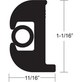 TACO Flex Vinyl Rub Rail Kit  Black wBlack Insert  50  1116