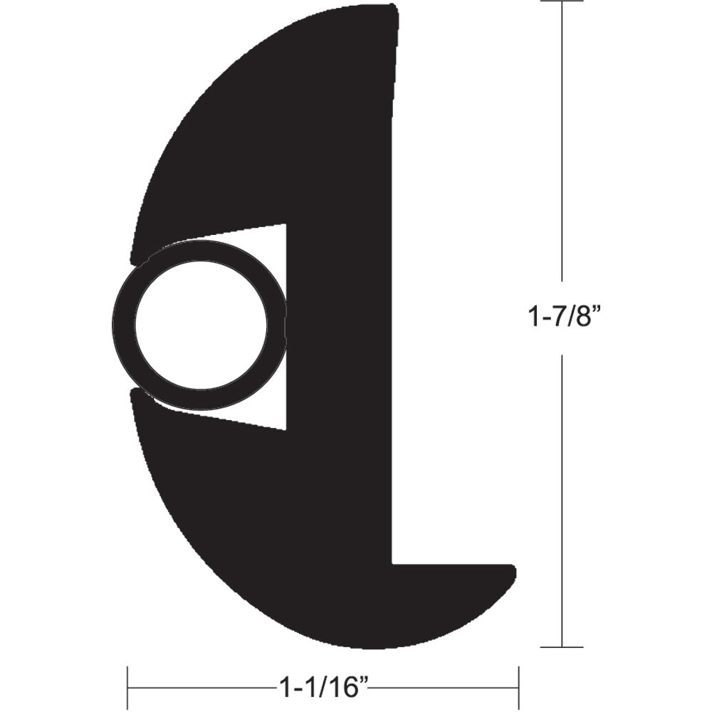 TACO Flex Vinyl Rub Rail Kit  Black wBlack Insert  70  178 x 1116