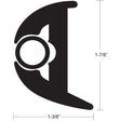TACO Flex Vinyl Rub Rail Kit  Black wBlack Insert  70  178 x 138