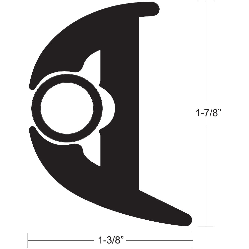 TACO Flex Vinyl Rub Rail Kit  Black wBlack Insert  70  178 x 138
