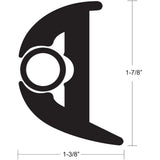 TACO Flex Vinyl Rub Rail Kit  Black wBlack Insert  70  178 x 138
