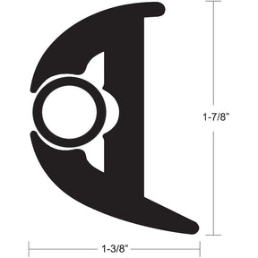 TACO Flex Vinyl Rub Rail Kit  Black wBlack Insert  70  178 x 138