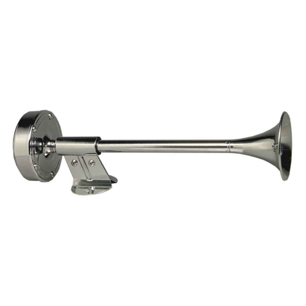 Schmitt Marine Deluxe AllStainless Shorty Single Trumpet Horn  12V