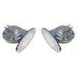 Schmitt Marine Mini Stainless Steel Dual DropIn Horn wStainless Steel Grills High  Low Pitch