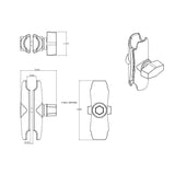 RAM Mount Double Socket Arm f1 Ball