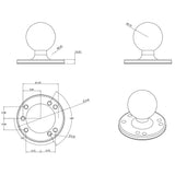 RAM Mount 212 Diameter Base w15 Ball