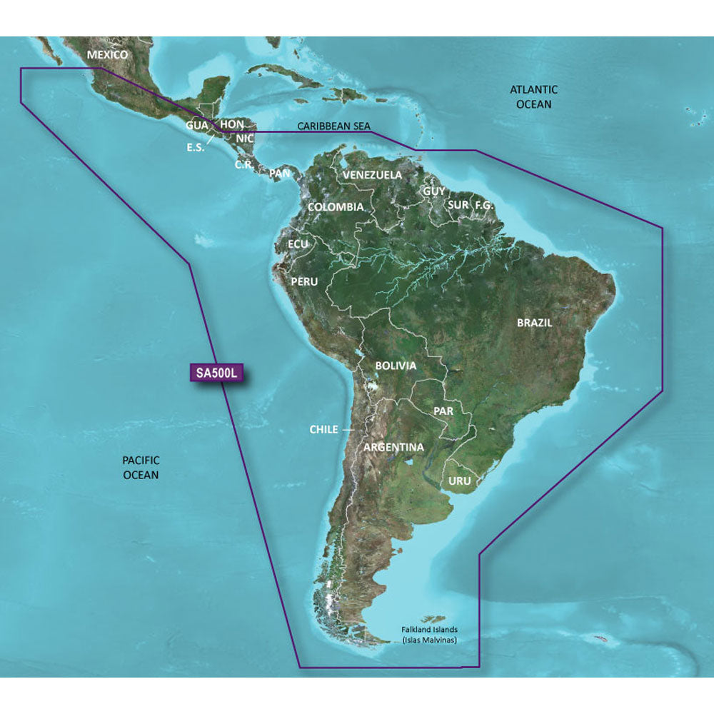 Garmin BlueChart g3 HD  HXSA600X  South America  microSDSD