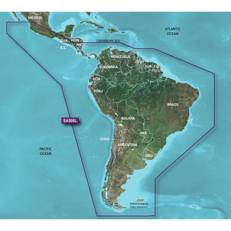 Garmin BlueChart g3 HD  HXSA600X  South America  microSDSD