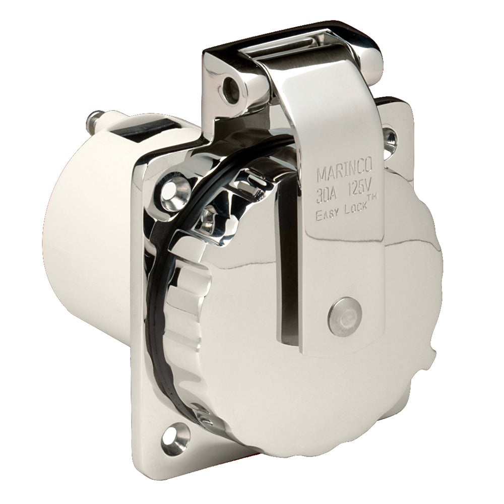 Marinco 303SSELB 30A Power Inlet  Stainless Steel  125V