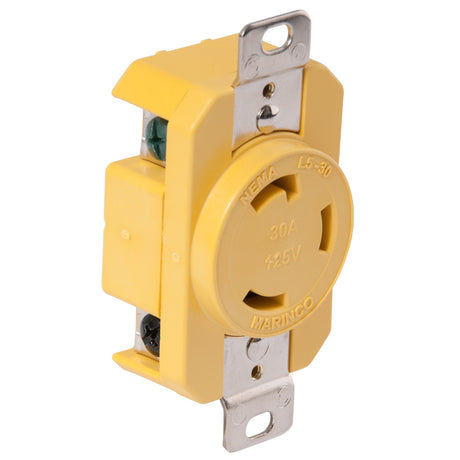 Marinco 305CRR 30A Receptacle  Yellow  125V