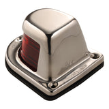 Attwood 1Mile Deck Mount Red Sidelight  12V  Stainless Steel Housing